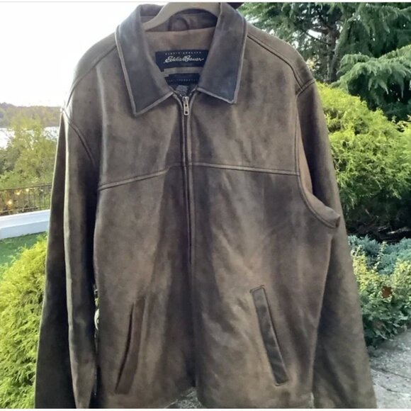 Vintage Eddie Bauer Oversized Leather Jacket - Picture 2 of 5